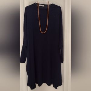 Chic Blue Long Sleeve Dress